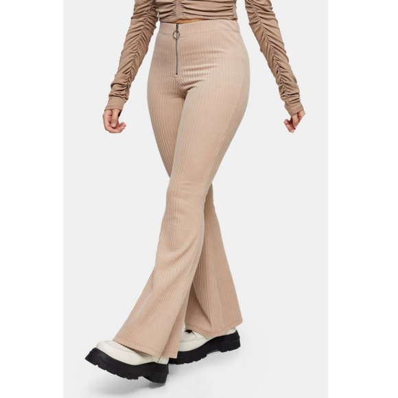 Topshop Pants - NWT topshop Khaki flare leg ribbed bell bottom